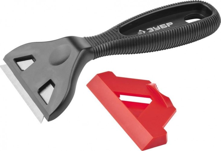 Скребок ЗУБР МАСТЕР А24 2 в 1, пластиковый, тип лезвия а24 08555_z01 - изображение 2