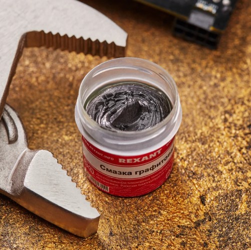 Смазка графитовая REXANT банка 20 мл 09-3950 - изображение 2