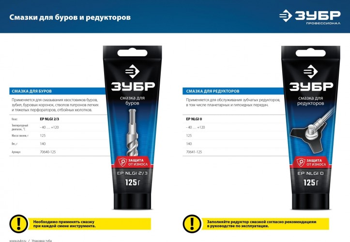 Смазка ЗУБР Профессионал 70640-125 для редукторов, 125 г 70641-125 - изображение 3