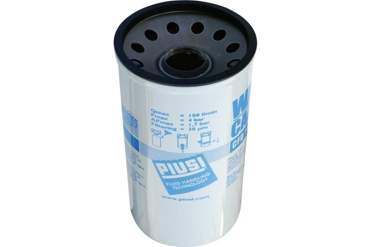 Сменный водопоглощающий картридж для топлива PIUSI 150 л/мин 30 мк, (для фильтра F00611A1A) F0061102A