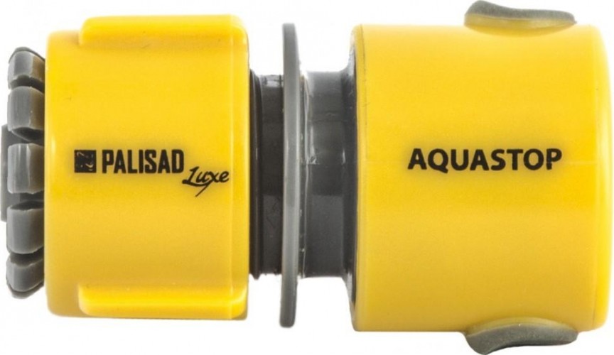 Соединитель быстросъемный для шланга PALISAD LUXE 1/2" с аквастопом 66472 66472