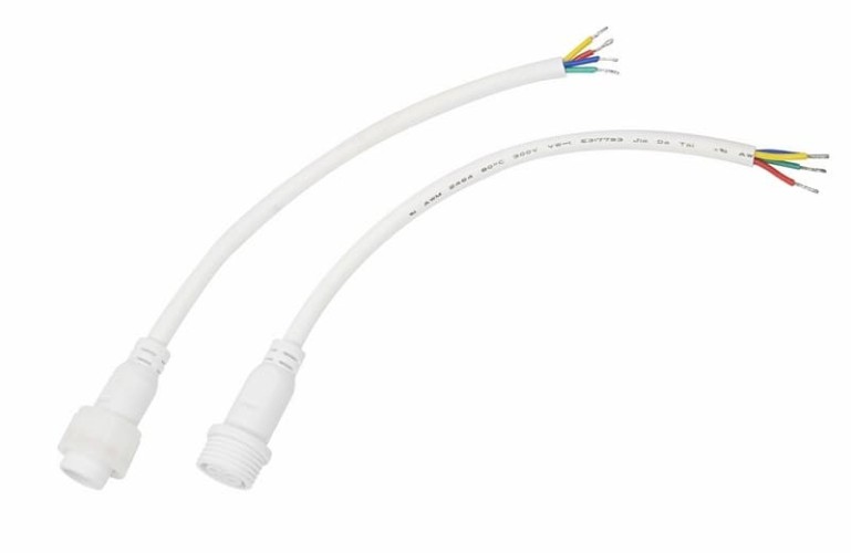Соединительный кабель REXANT 11-9440 (4pin) герметичный (IP67) 4х0,75мм, белый