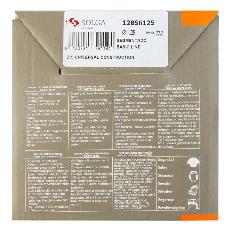 Диск алмазный Solga Diamant BASIC сегментный (железобетон) 125x22,23 мм - изображение 4