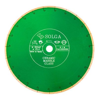 Диск алмазный Solga Diamant CERAMICS, MARBLE сплошной (керамика, мрамор) 350x25,4 мм