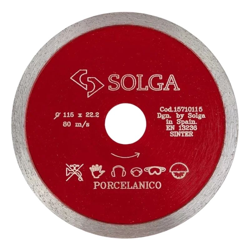 Диск алмазный по керамограниту сплошной Solga Diamant HARD CERAMICS 115x22,23 мм