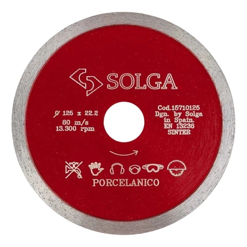 Диск алмазный Solga Diamant HARD CERAMICS сплошной (керамогранит) 125x22,23 мм