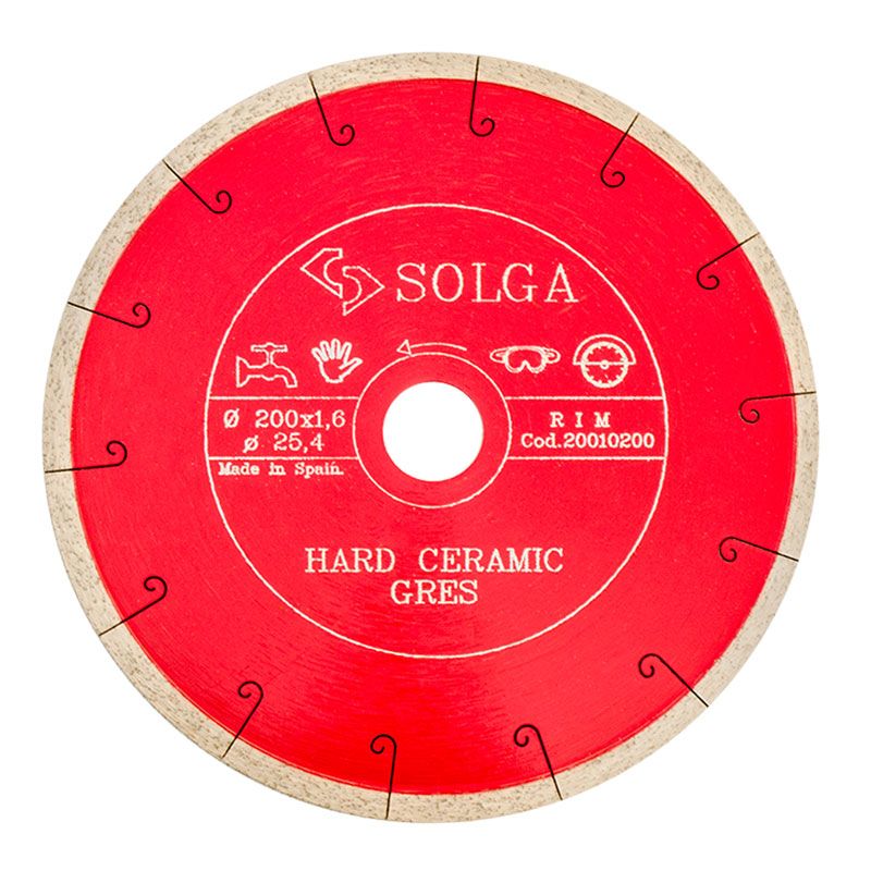 Диск алмазный Solga Diamant HARD CERAMICS сплошной (керамогранит) 200x25,4 мм
