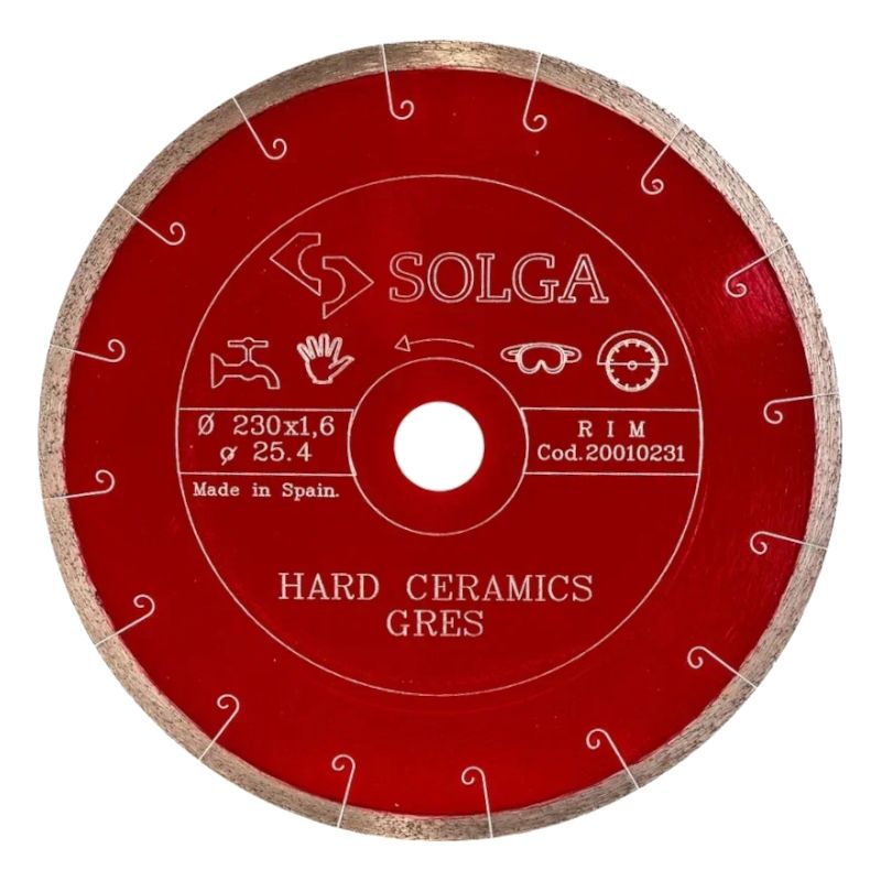Диск алмазный Solga Diamant HARD CERAMICS сплошной (керамогранит) 230x25,4 мм