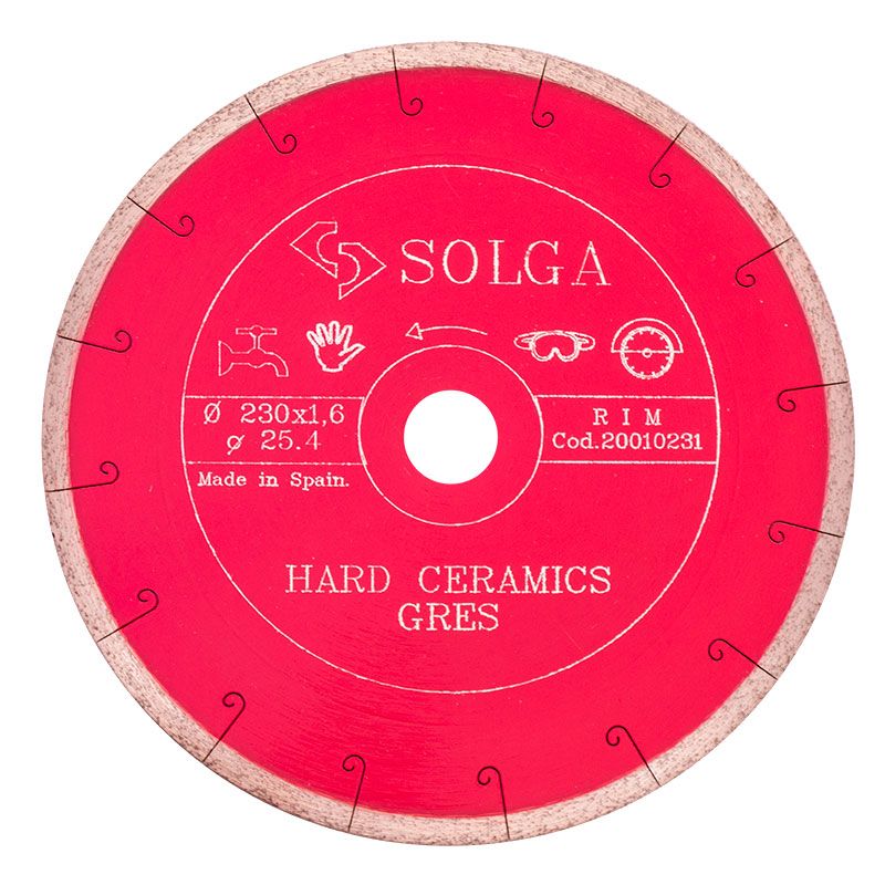 Диск алмазный Solga Diamant HARD CERAMICS сплошной (керамогранит) 230x25,4 мм - изображение 2