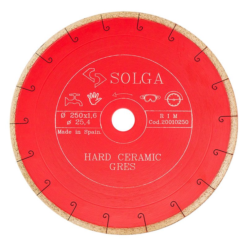 Диск алмазный Solga Diamant HARD CERAMICS сплошной (керамогранит) 250x25,4 мм
