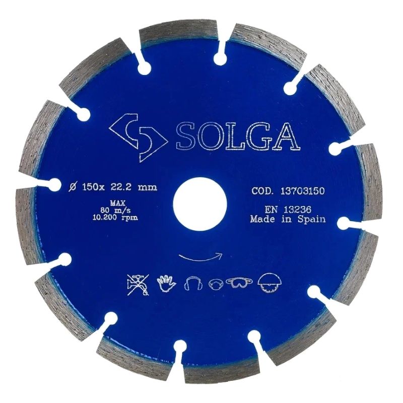 Диск алмазный Solga Diamant PROFESSIONAL сегментный (железобетон) 150x22,23 мм