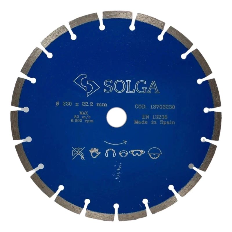 Диск алмазный Solga Diamant PROFESSIONAL сегментный (железобетон) 230x22,23 мм