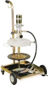 Солидолонагнетатель пневматический LUBEWORKS 1700512 с тел. для бочек 16-30кг, крышка, мембрана 310мм