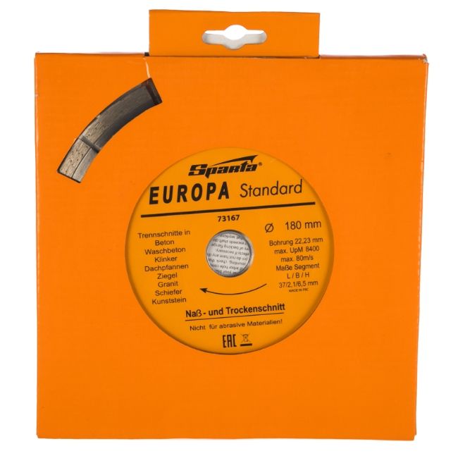 Алмазный диск Sparta 180х22,2 мм (сухая резка) EUROPA Standard - изображение 3