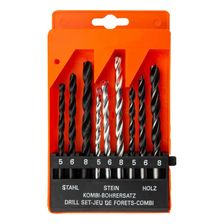 Набор сверл по бетону, металлу, дереву Sparta 5-6-8 мм, 9 шт, цилиндрический хвостовик - изображение 4