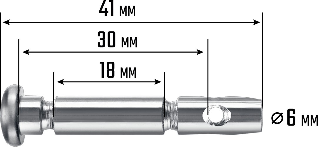 Срезные штифты для снегоуборщиков Steher N000-039-590 6х41 мм, 4шт. - изображение 2