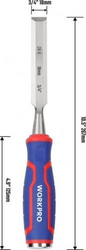 Стамеска-долото WORKPRO WP243008 для высоких нагрузок 18мм - изображение 4