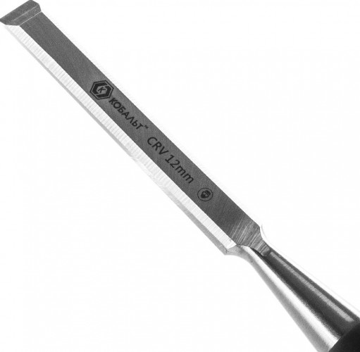 Стамеска Кобальт 245-534 плоская 12х140 мм, cr-v, двухкомпонентная рукоятка - изображение 3