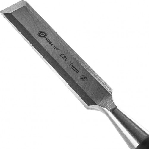 Стамеска Кобальт 245-572 плоская 20х140 мм, cr-v, двухкомпонентная рукоятка - изображение 3