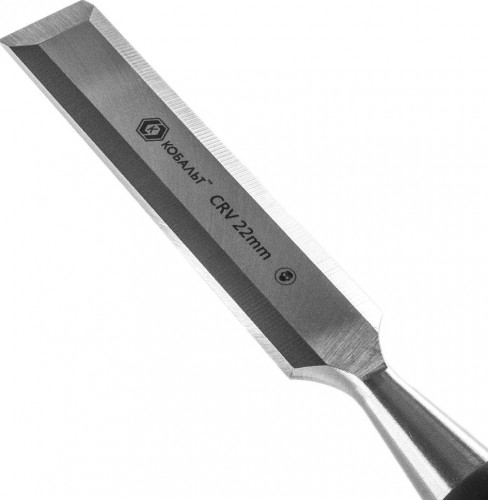 Стамеска Кобальт 245-589 плоская 22х140 мм, cr-v, двухкомпонентная рукоятка - изображение 4