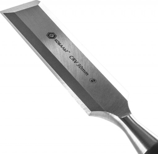 Стамеска Кобальт 245-626 плоская 30х140 мм, cr-v, двухкомпонентная рукоятка - изображение 3