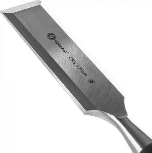 Стамеска Кобальт 245-633 плоская 32х140 мм, cr-v, двухкомпонентная рукоятка - изображение 4