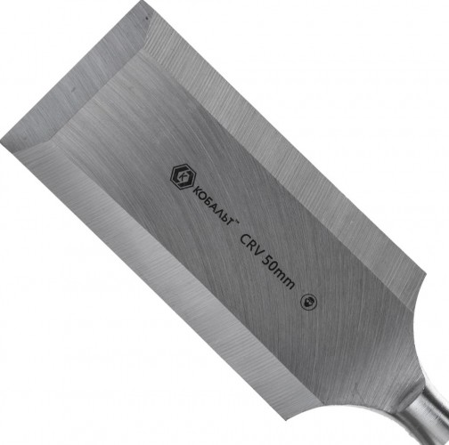Стамеска Кобальт 245-657 плоская 50х140 мм, cr-v, двухкомпонентная рукоятка - изображение 2