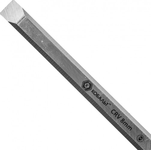 Стамеска Кобальт 245-718 плоская 8х140 мм, cr-v, деревянная рукоятка - изображение 2
