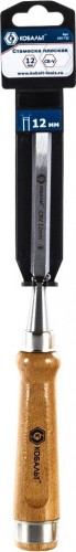 Стамеска Кобальт 245-732 плоская 12х140 мм, cr-v, деревянная рукоятка - изображение 2