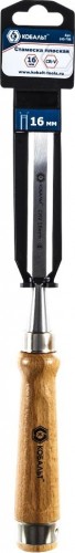 Стамеска Кобальт 245-756 плоская 16х140 мм, cr-v, деревянная рукоятка - изображение 2