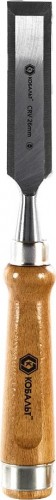 Стамеска Кобальт 245-800 плоская 26х140 мм, cr-v, деревянная рукоятка