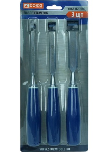 Стамеска СОЮЗ 1063-02-H3C 6, 12, 18 мм, углеродистая сталь, 50 hrc - изображение 4