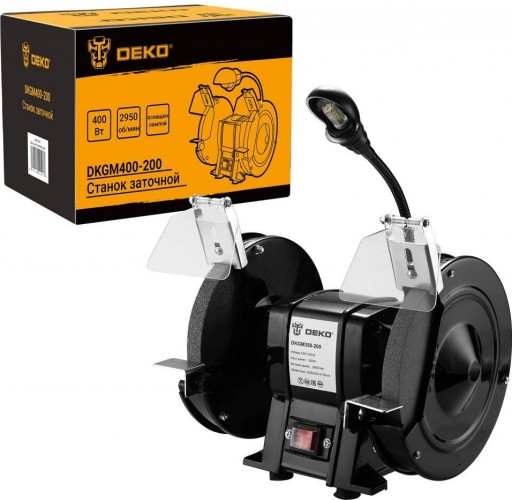 Станок заточной DEKO DKGM400-200 с лампой 063-4324
