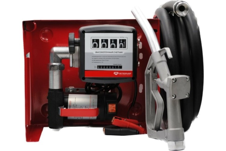 Станция перекачки топлива Petropump DCFD 40 12в (мех. счетчик, мех. пистолет), 40 л/мин PP320004