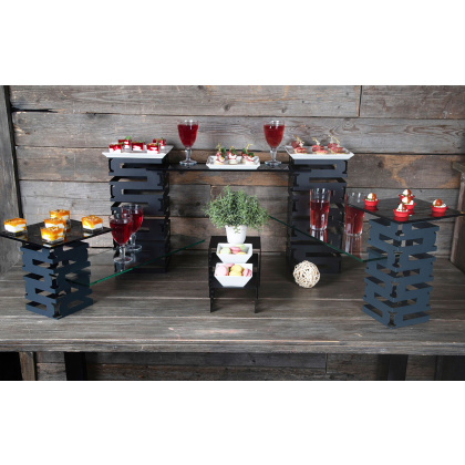 Стекло для подставки фуршетной 250х250 мм светло-голубое - изображение 4