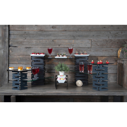 Стекло для подставки фуршетной 350х350 мм светло-голубое - изображение 3