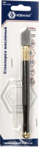 Стеклорез Кобальт 911-123 1-роликовый, мет. рукоятка, масляный - изображение 3