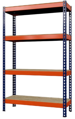 Стеллаж ГТС Профи 2500x1240x770 мм, 4 яруса, фанера 99-251247704С