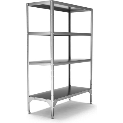 Стеллаж со сплошными полками С-600х400х2000/4 э