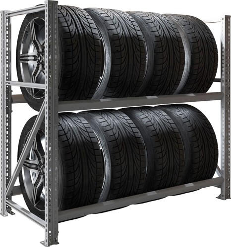 Стеллаж стационарный ПРАКТИК MS Pro 1200/1353x606 для хранения 8 шин, оцинкованный S31399031258