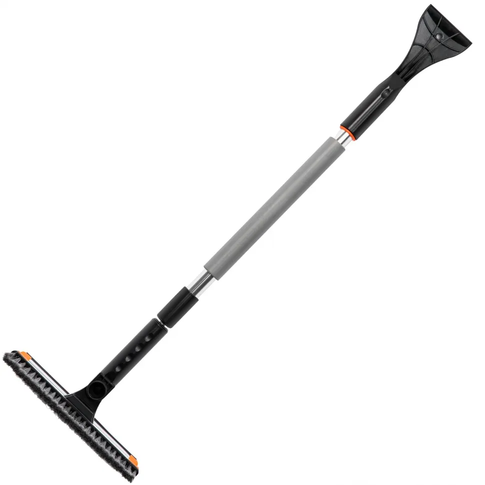 Щетка-сметка для снега со скребком и водосгоном, телескопическая, поворотная голова Stels - изображение 2