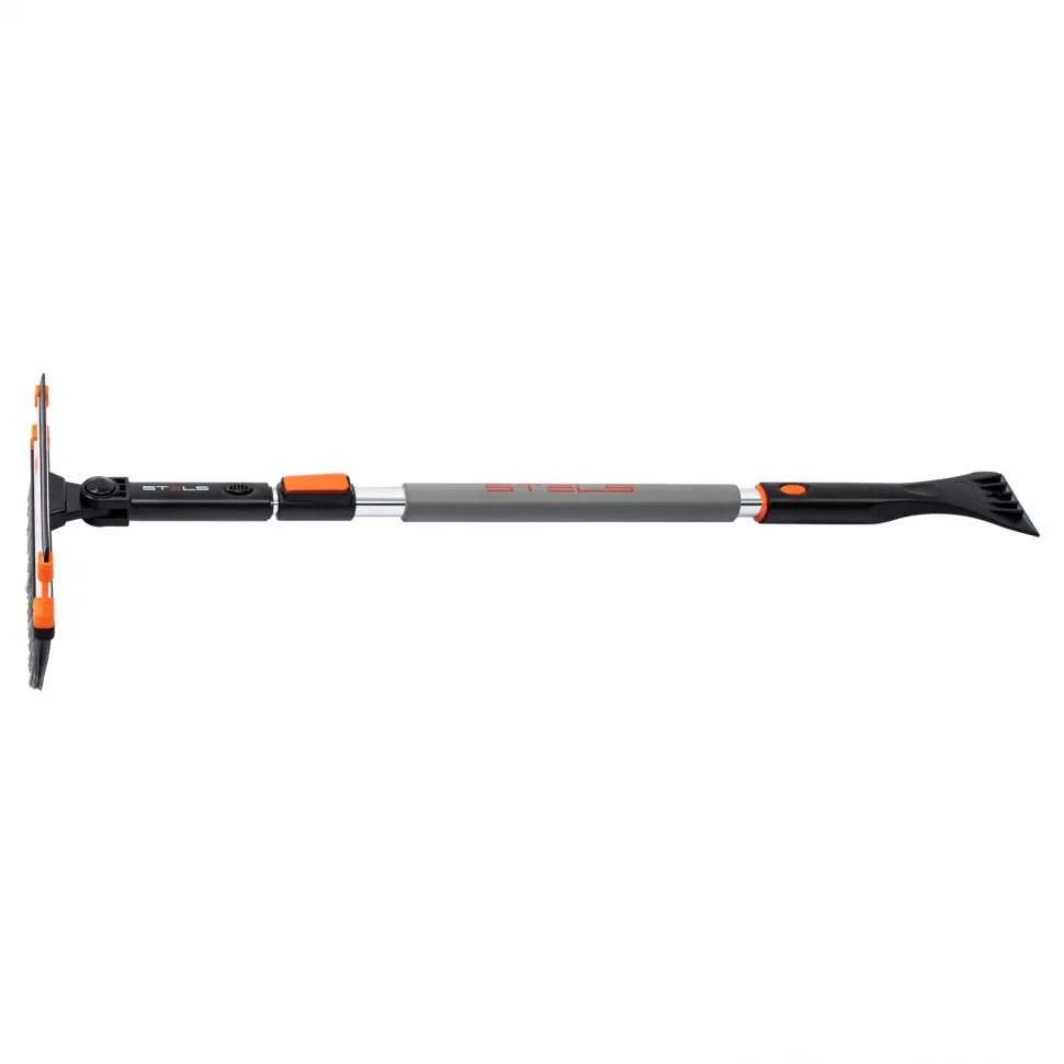 Щетка-сметка для снега со скребком и водосгоном, телескопическая, поворотная голова Stels - изображение 3