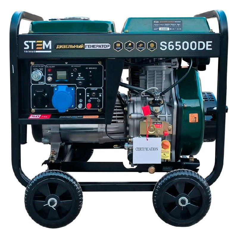 Генератор дизельный STEM Techno S6500DE (6,5кВ,электростартер, дисплей, подогрев) - изображение 2