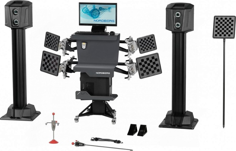 Стенд сход-развал NORDBERG C804-C 3D четырехкамерный настенный, серый C804-C (7015)