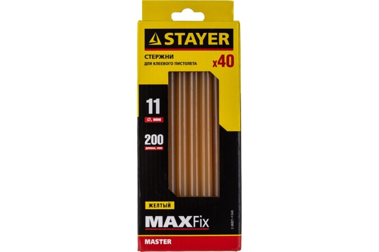 Стержень клеевой STAYER MASTER для (термоклеящих) пистолетов, цвет желтый по бума 2-06821-Y-S40