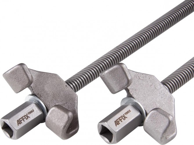 Стяжка пружин AFFIX амортизаторных 370 мм, вороненая, двойной крюк, 2 пред. AF10003370 - изображение 2