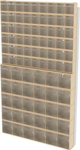 Стойка СТЕЛЛА-ТЕХНИК  бежевая настенная (610х40х1000) 402-06-05-00-B