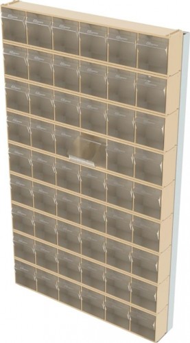 Стойка СТЕЛЛА-ТЕХНИК  бежевая настенная (610х40х1000) 402-00-09-00-B - изображение 4