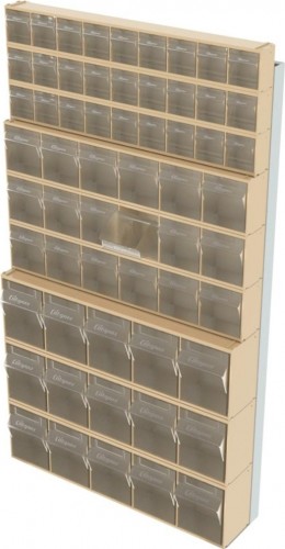 Стойка СТЕЛЛА-ТЕХНИК  бежевая настенная (610х40х1000) 402-03-03-03-B - изображение 4