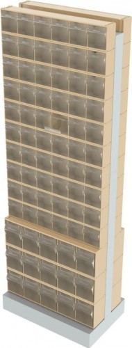 Стойка СТЕЛЛА-ТЕХНИК  бежевая двусторонняя напольная (600х380х1650) 406-00-10-03-B - изображение 3